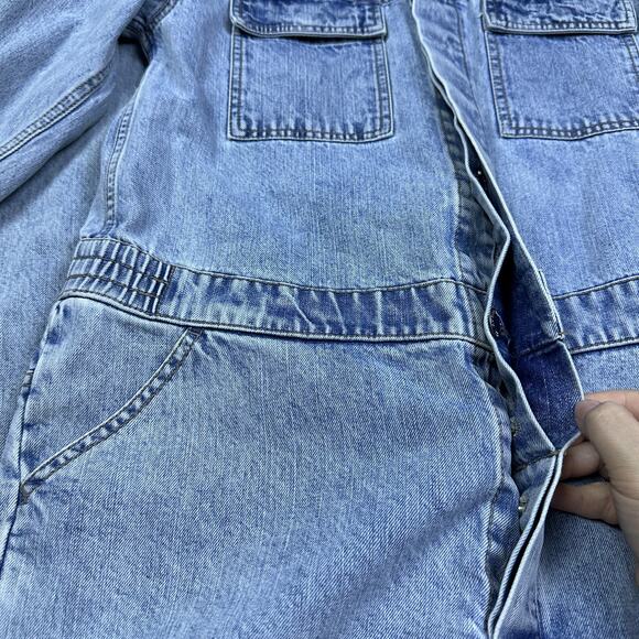 UO Cheap Monday Rigid Denim Boiler Suit Coverall Denim Jean Jumpsuit Medium - Picture 3 of 16
